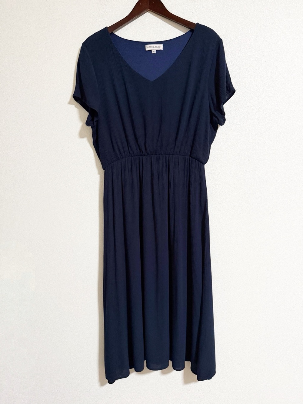 Piper & Scoot Midi Derby Dress Navy Size XL